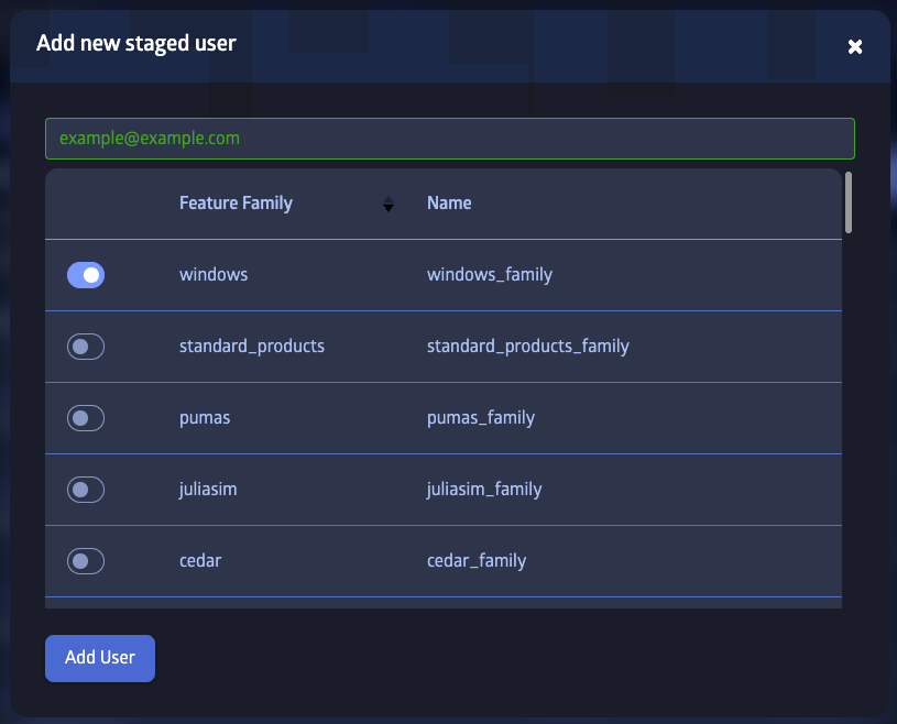 Staged User Creation