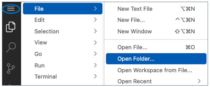 open folder