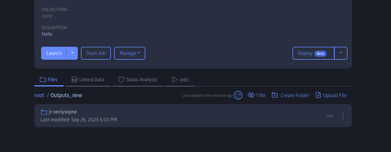 Output Directory