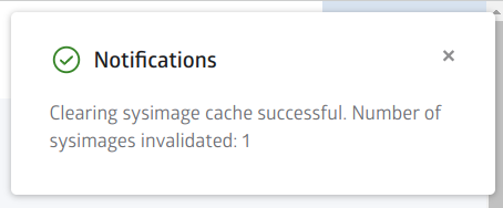 Notification sysimages cleared