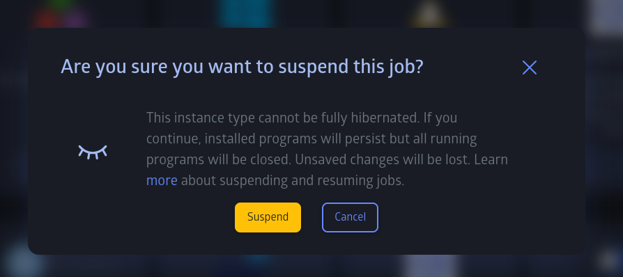 windows-workstation suspend not supported
