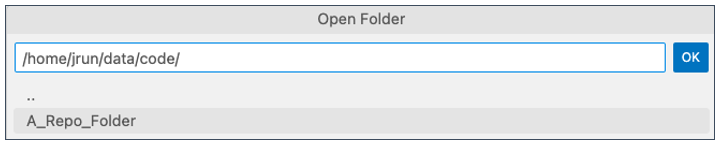 open folder dialog