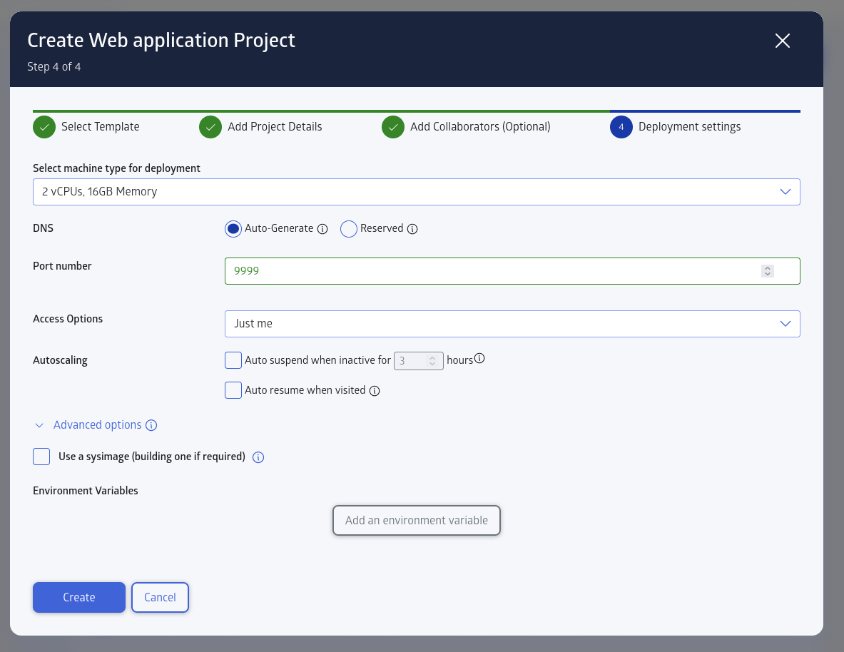 hosting options