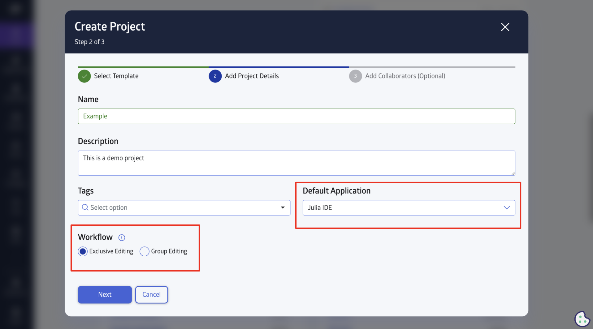 Default Application